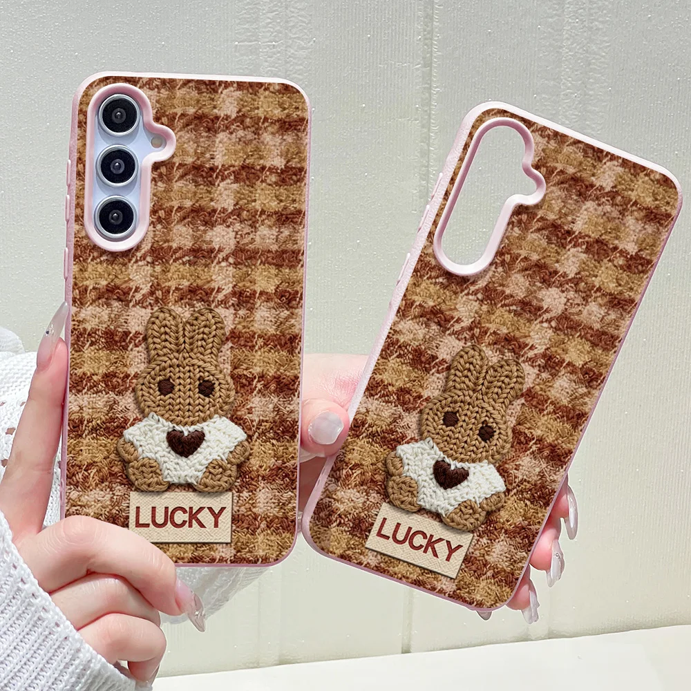 Cute Rabbit Phone Case For Samsung S26 S25 S24 S23 Ultra S24 FE A57 A55 A54 A53 A17 A16 A15 A07 A06 A05S A37 A35 A34 A26 Covers