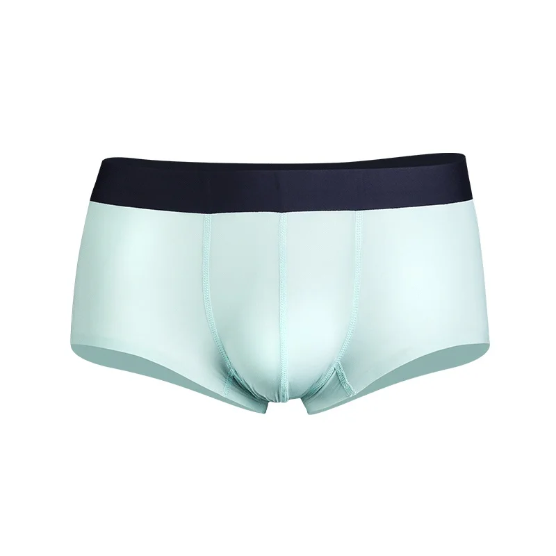 

5PCSMen's underwear, men's charm, summer ultra-thin style, 2021 new ice silk seamless flat pants, men's transparent shorts