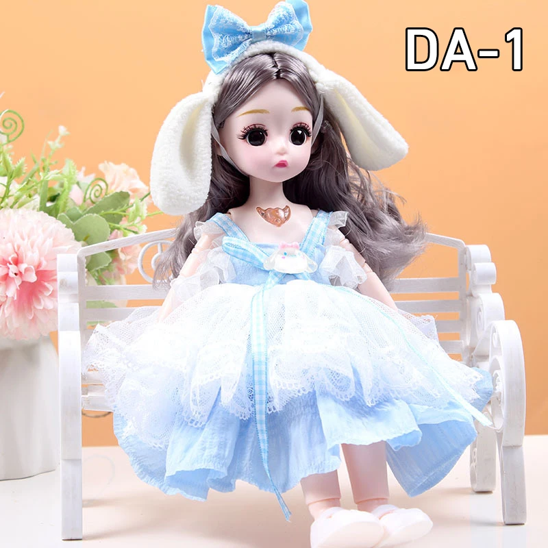 GIHOO 30CM Bewegliche Gelenk Puppe Mädchen Dress Up DIY Spielzeug Nette Sicherheit Baby Puppe Babys Kleinkind Prinzessin Schöne 3D Make-Up puppenhaus Puppe 3