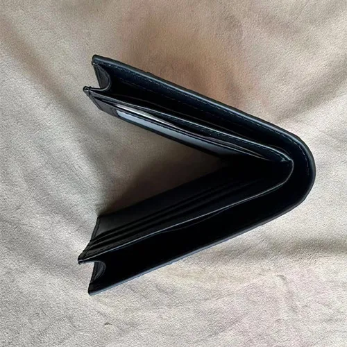 2025 New Ostrich Leather Men's Short Wallet Genuine Leather Wallets  Card Holder For Business And Leisure Small Wallet 45 - view 6