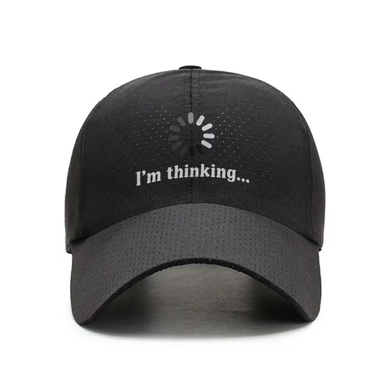 Im Thinking Quick Dry Baseball Cap Adjustable Breathable Sun Hat for Men and Women