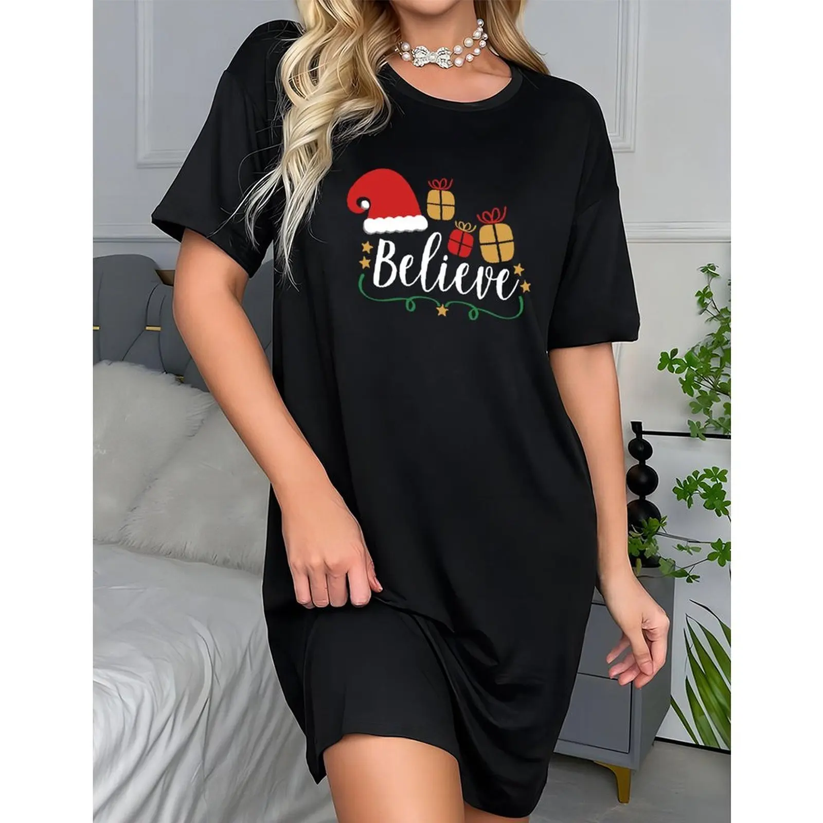 

2025 T Shirts Woman Elegant Print T-shirt Oversized Short Sleeve O Neck Casual Top For Summer Spring Fashion Women's Clothing