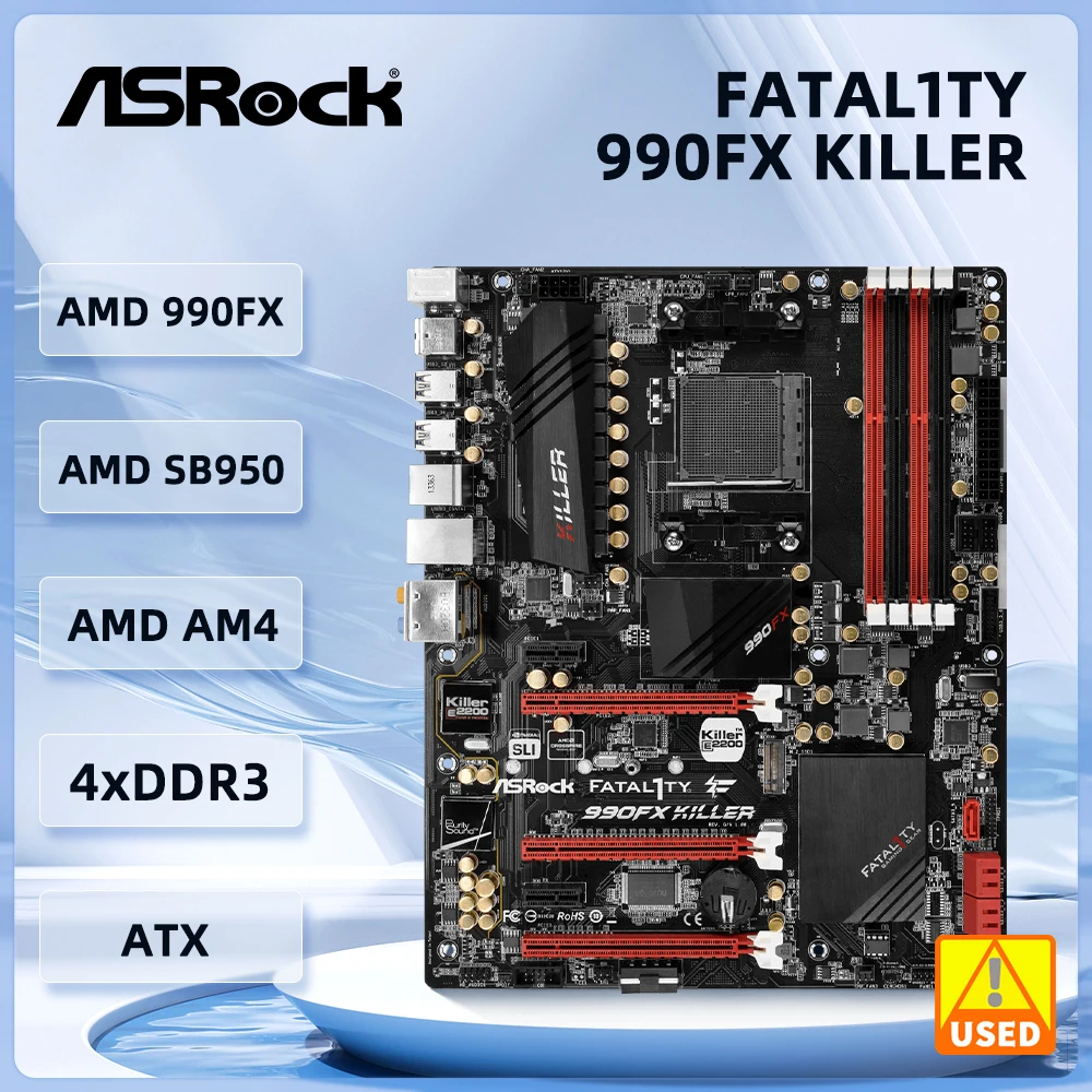 soquete assassino da placa mae am3 mais amd 990fx ddr3 64gb suporte fx 8150fr fd8350fr fd4150wm hdz955fb cpu m2 ssd atx asrock 990fx 01