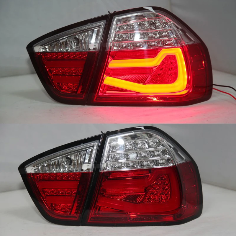 1 Pair LED Taillight Assembly For BMW E90 2005-2008 Year Red White Color Rear Lamp Back Lights