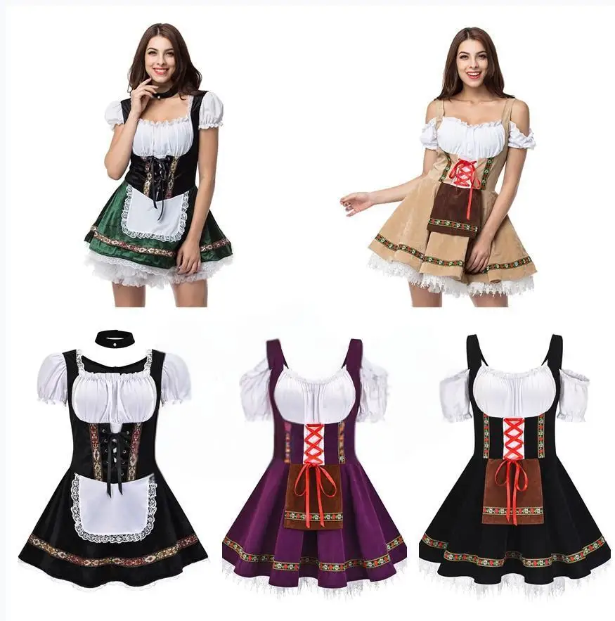 Xinle-vestido de niña de cerveza de Halloween, traje de actuación de escenario, cambio de forma, disfraz de sirvienta, vida real, nuevo
