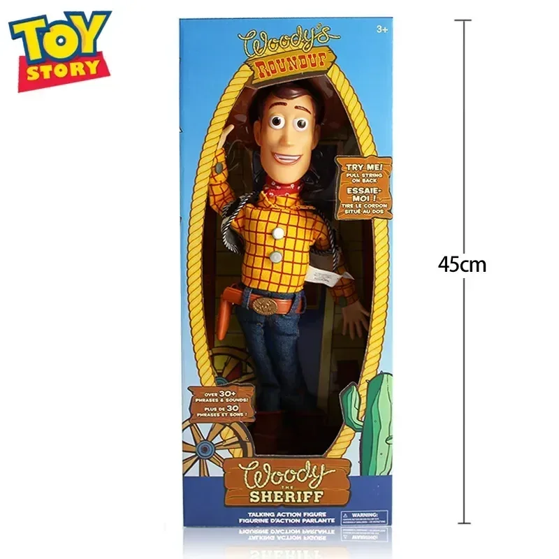 Disney New Movie Toy Story In Stock, Detective Woody, Tracy Toys, Buzz Lightyear Sound Glowing Toys, Dolls, Handmade Model Gifts