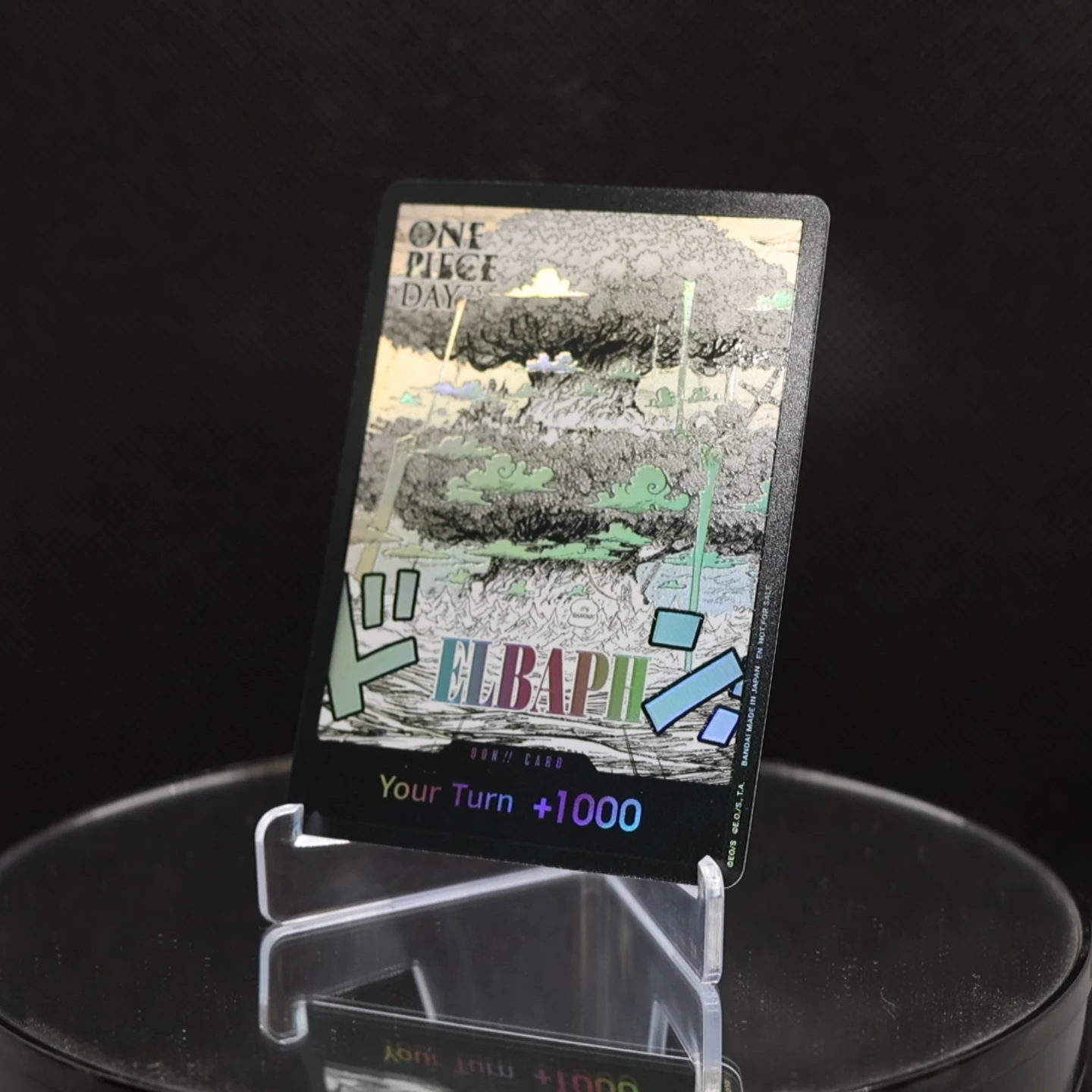 

10pcs/set OPCG English DON card 1st Anniversary ELBAPH DON One Piece Textured Foil Card Animation Collectible Cards Game Toys
