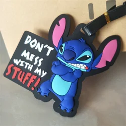 Don't mess with my stuff!Cartoon Stitch Luggage Tag Suitcase Name Address Label