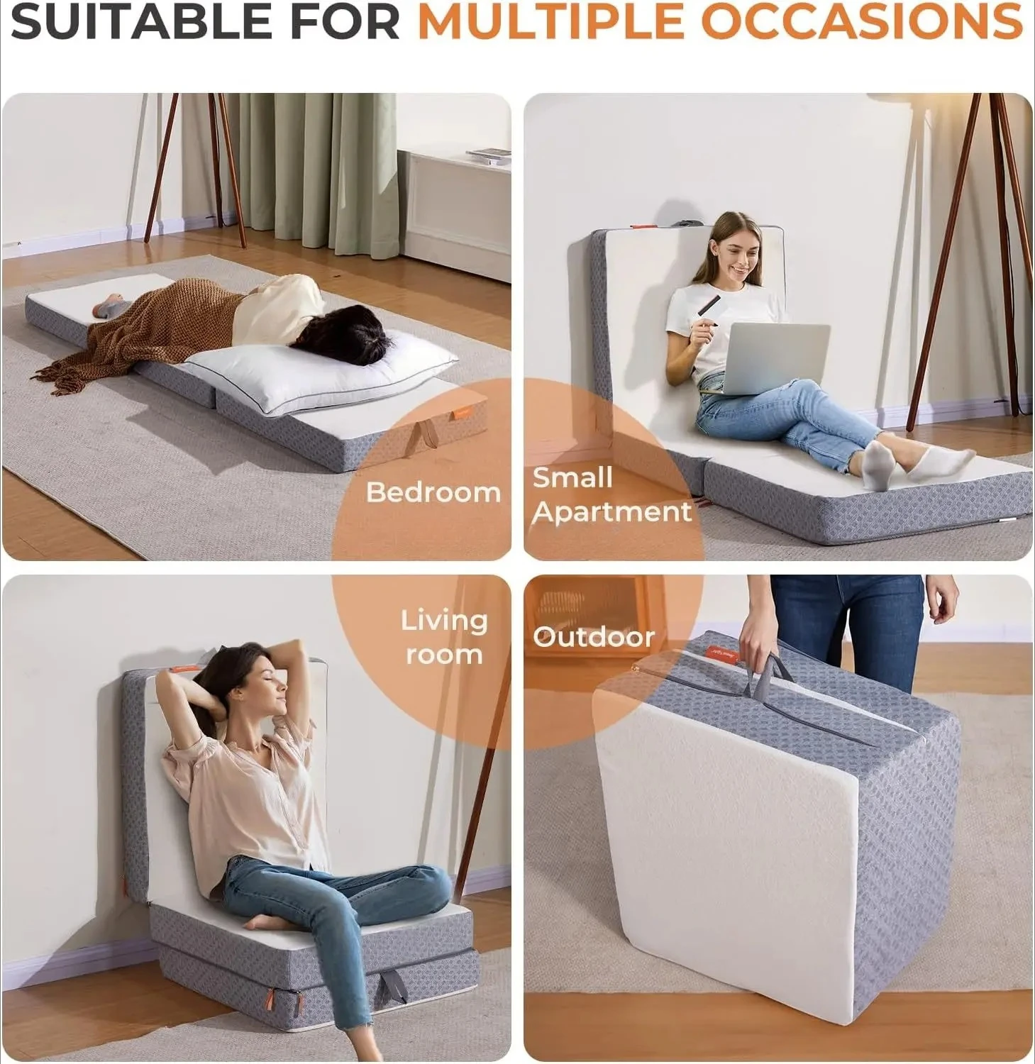 Foldable Memory Foam Mattress