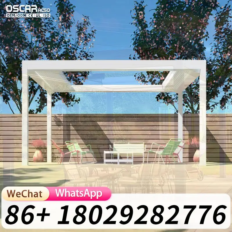 Blinds for Metal Aluminum Pergola Roof Panel Custom Size 16x20 12x16 17x17 20x20 ft pergolas