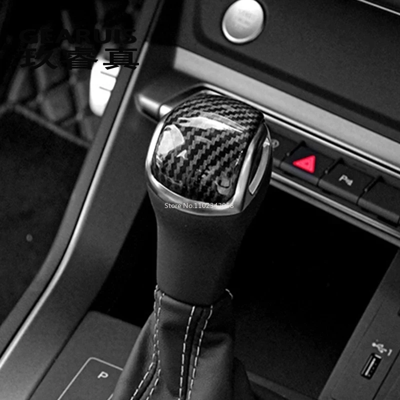 For Audi Q3 2019 2020 2021 ABS  gear Lever shift knob Button Frame Head Handle Knob Cover Handball Trim Interior Accessories