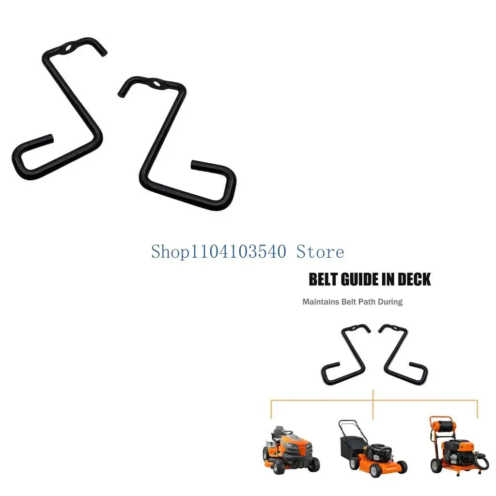 02DC Belt Guidance Support Retainer Set for Mower Service, Black Coated Metal Left and Right Guide Units for 532197258 and