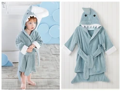 Algodão bebê robe toalha de banho dos desenhos animados hoodies infantil meninas meninos sleepwear banho cobertor crianças roupão macio pijamas crianças roupas