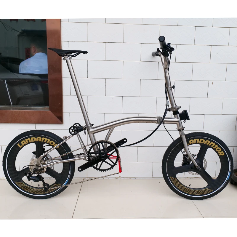 

Полностью титановый складной велосипед COMEPLAY, размер колес 20-дюймового цвета с системой дискового тормоза для удобного хранения и портативности