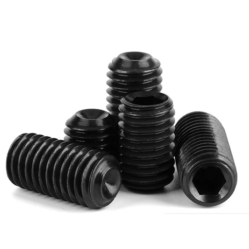 20/ 10/ 5/ 2pcs M1.6 M2 M2.5 M3 M4 M5 M6 M8 Grade 12.9 Carbon Steel Alloy Steel Hex Socket Set Screws Grub Screw DIN916