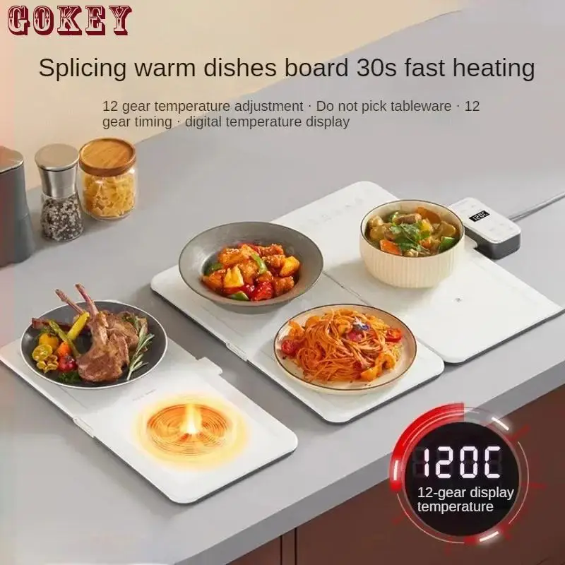 Folding Warm Dishes Board Splicing Hot Plate Household Food Insulation Board Multi-functional Heating Table Mat 보온기 aquecedor