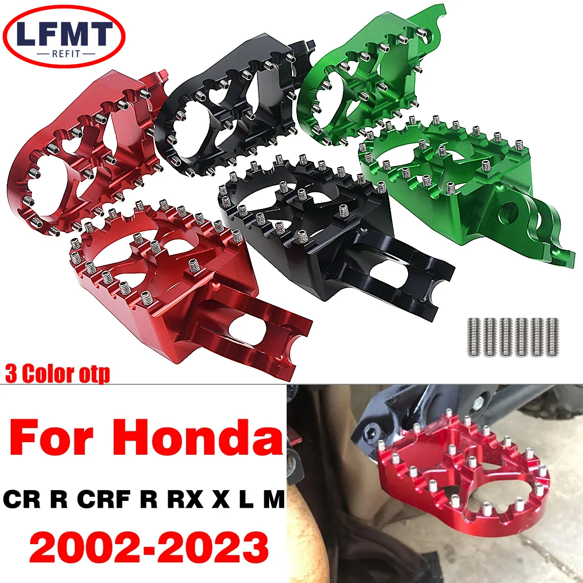 

For CRF 150R 450R 450L 250L 250M 1100L AFRICA TWIN/DCT SPORTS ES/DCT Footrest Foot Pegs Footpegs Rests Pedals 2002 2003-2023