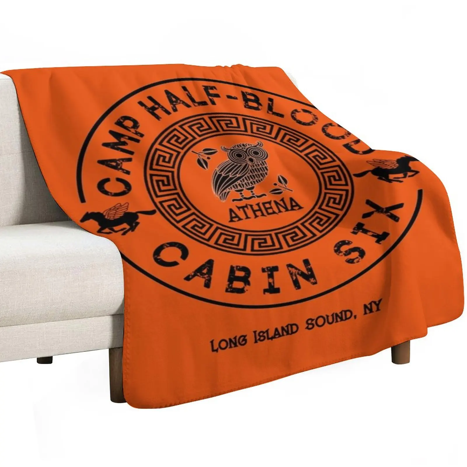 Подарок Cabin Six Athena Percy Jackson Camp Половина крови Одеяло Гигантский диван Украшения Волосатые одеяла