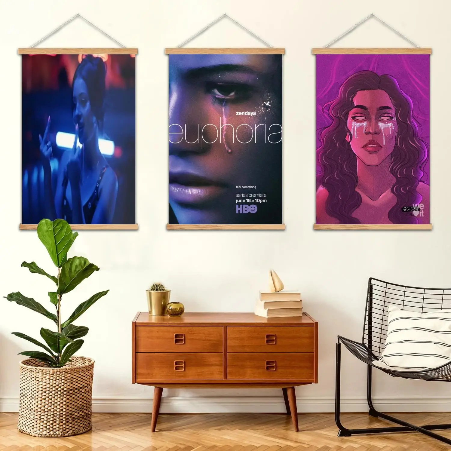 euphoria TV drama Framed Wall Painting Canvas Art Poster and Wall Art  Modern Family Bedroom Decor Posters,Decorative painting
