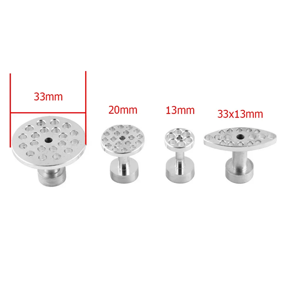 4pcs Car Body Paintless Dent Hail Buckle Aluminum Alloy Glue Puller Tabs Remover Automobile Repair Set Paint Dent Repair Tool