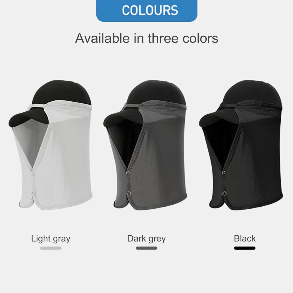Summer Sun Protection Hat Visor Quick-Drying Breathable Face Neck Sunshade Mask