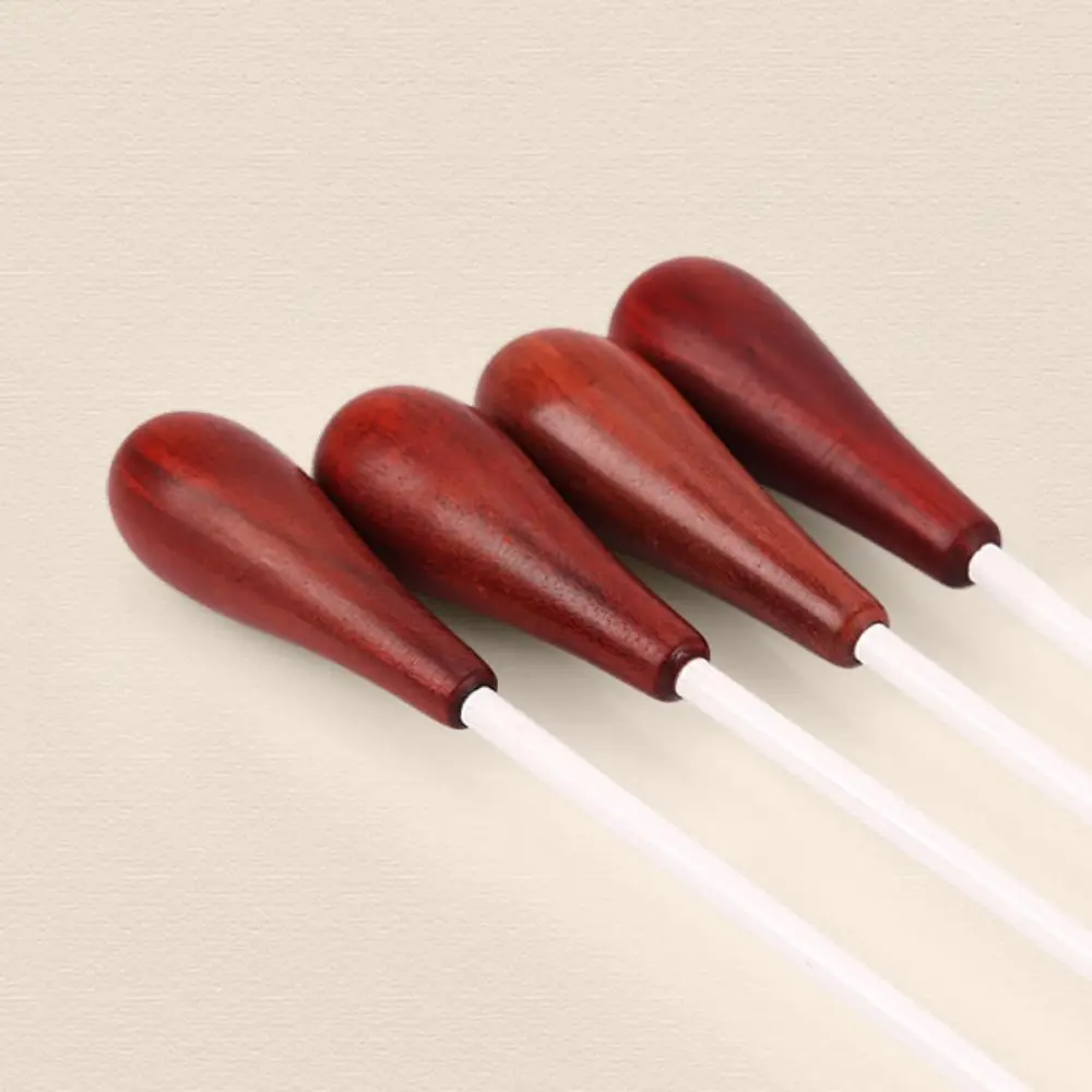 

Fiber Tube Conductor Stick Ebony Wood Pear Shaped Handle Orchestra Band Rosewood Portable Music Conductor Baton Chorus