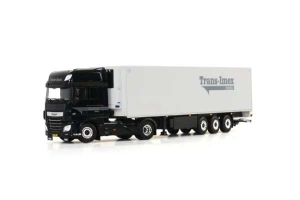 Alloy Model WSI 1:50 Scale DAF XF 4X2 Tag Axle Refrigerated,Cold Chain Container Transport Truck Vehicle Diecast Model 01-1465Z view 3