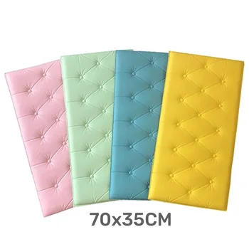 6 Teile/satz 3 Teile/satz 70x35cm 3D Wand Panels Aufkleber Tapete DIY Wasserdicht für Wohnzimmer Schlafzimmer Küche Hintergrund Dekoration