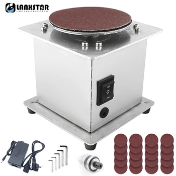 Mini bench disc sander electric edge sharpener sanding polishing grinding grinding machine 7 variable speed 20 sanding discs