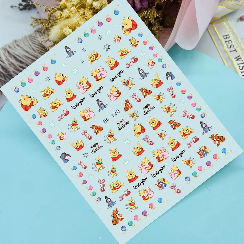 

Cartoon Winnie the Pooh Nail Stickers Disney Princess Nail Art Decals Nail Supplies DIY Mickey Nail Sliders Nail Art Decorations