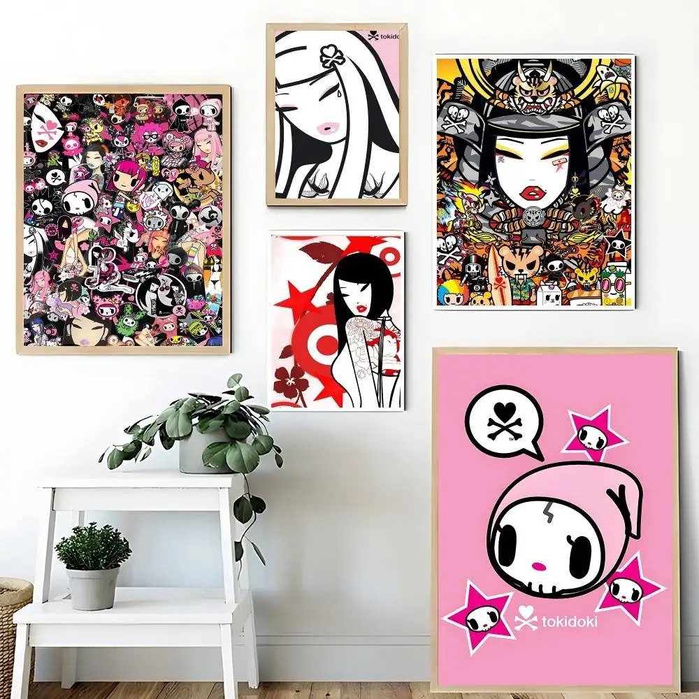 أزياء T-tokidokiS ملصق لا مؤطرة المشارك كرافت نادي بار ورقة خمر ملصق جدار الفن اللوحة غرفة نوم دراسة ملصقات #2