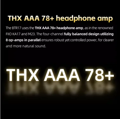 FiiO BTR17 Headphone Amp Bluetooth 5.4 Receiver with LDAC/aptX Lossless support, Hi-Res Portable DAC 768K/32Bit DSD512