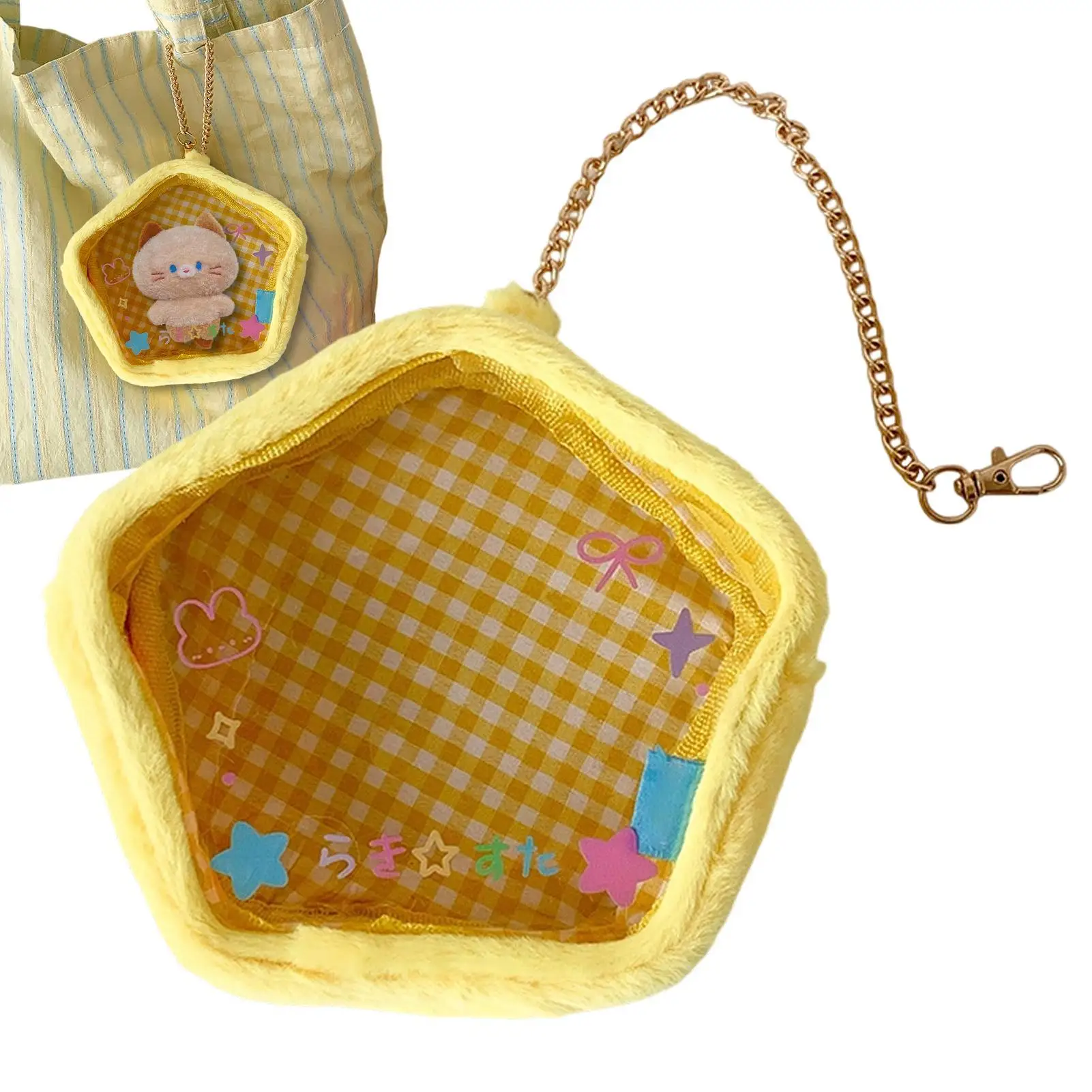 

Clear Figure Display Bag Compact Clear Figure Display Bag for Doll Star Element Accessories Cover Protective Case for Men Women