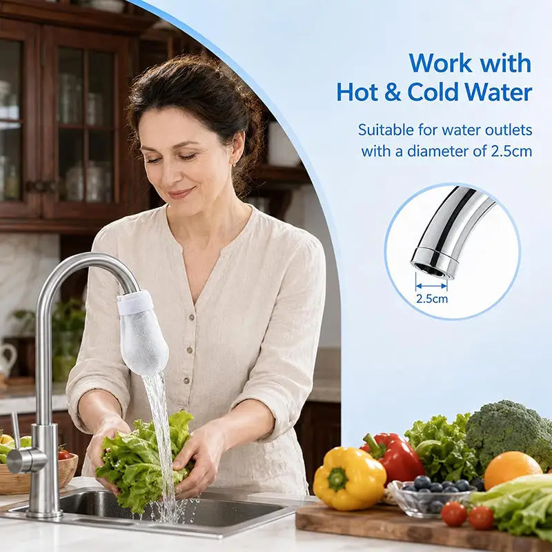 50/100Pcs Universal Faucet Filter Cotton Anti-splash Thickened Faucet Filter with T-strap Tap Water Filter Bag