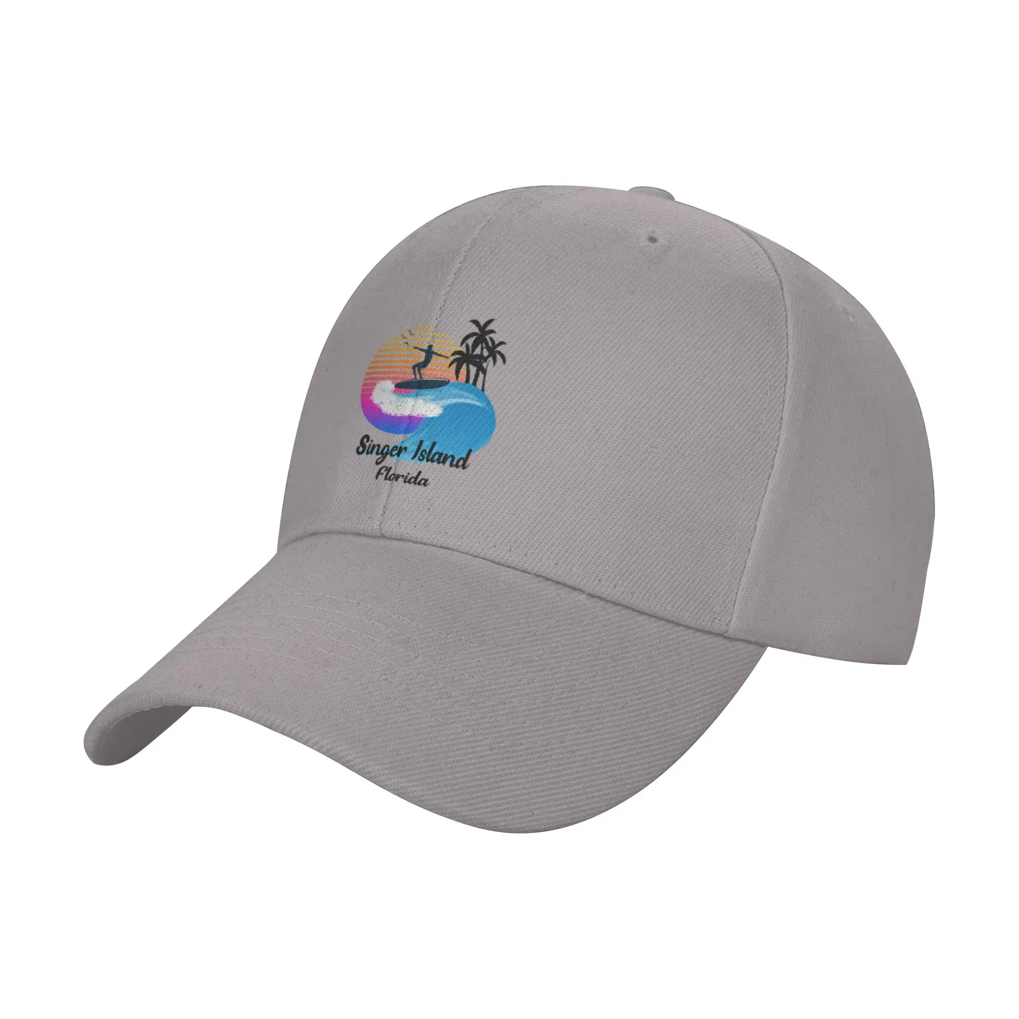 Hot Sale Singer Island Florida Seaside Retro Sunset Baseball Cap  Breathable Men's Hat  Hip Hop Show Men's Hat