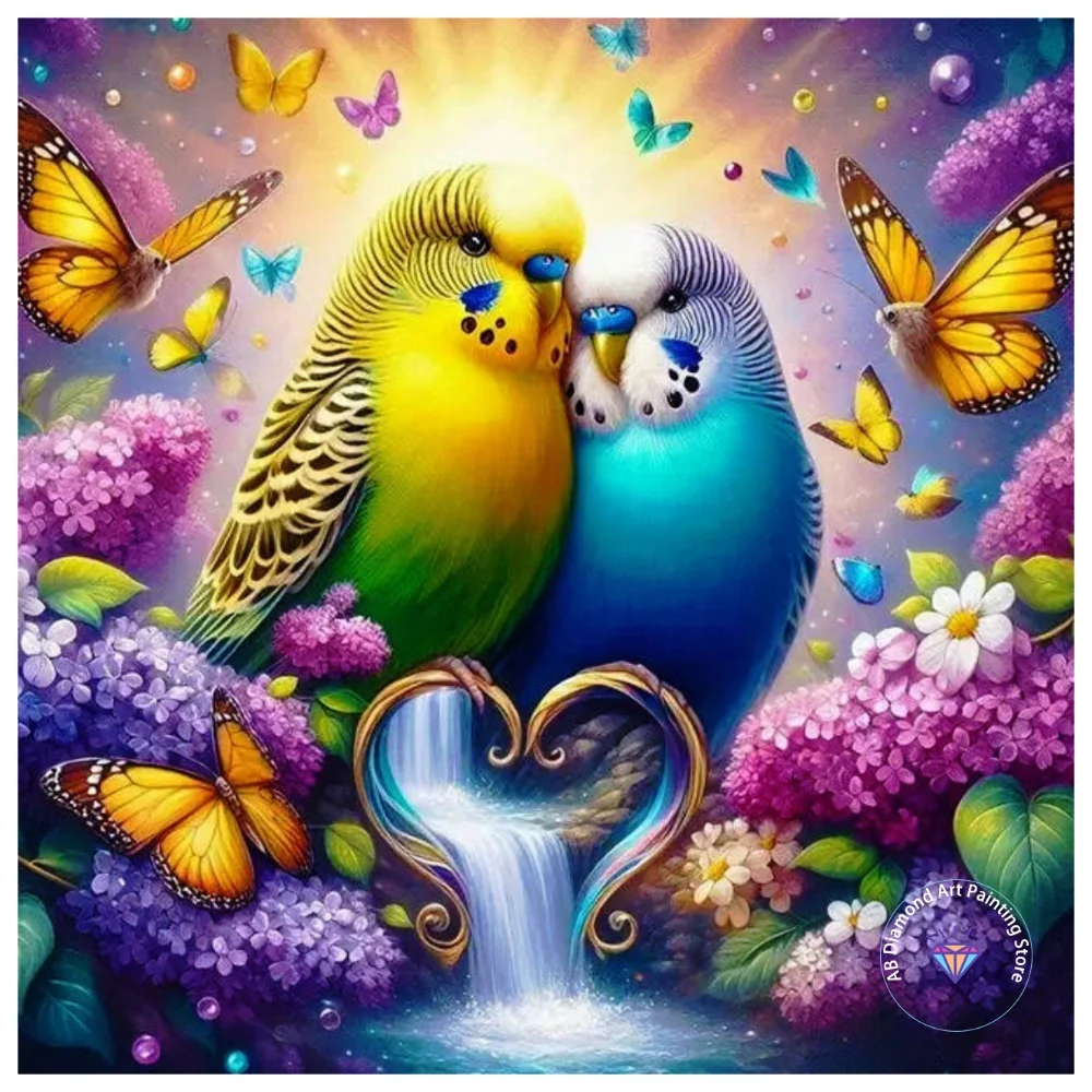 

Bird Butterfly AB Diamond Painting Kit Square Round Diamond 5D DIY Animal Cross Embroidery Handmade Art Adult Gift Home Decor