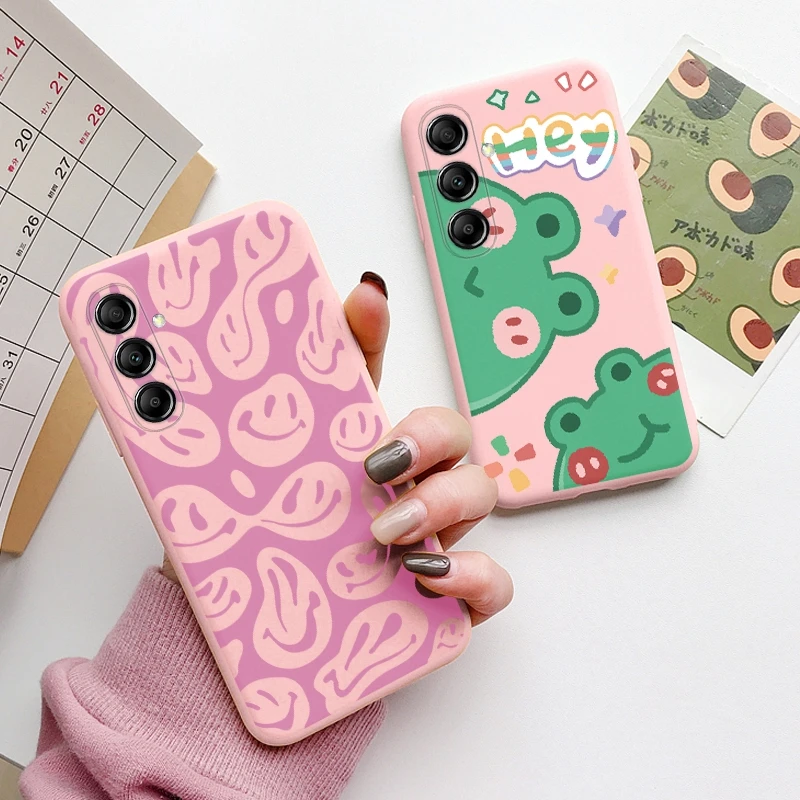Frosch Dinosaurier Blume Liebe Marmor Handy hülle für Samsung Galaxy M15 M35 M55 C55 F55 F15 5G Silikon stoß feste Schutzhülle