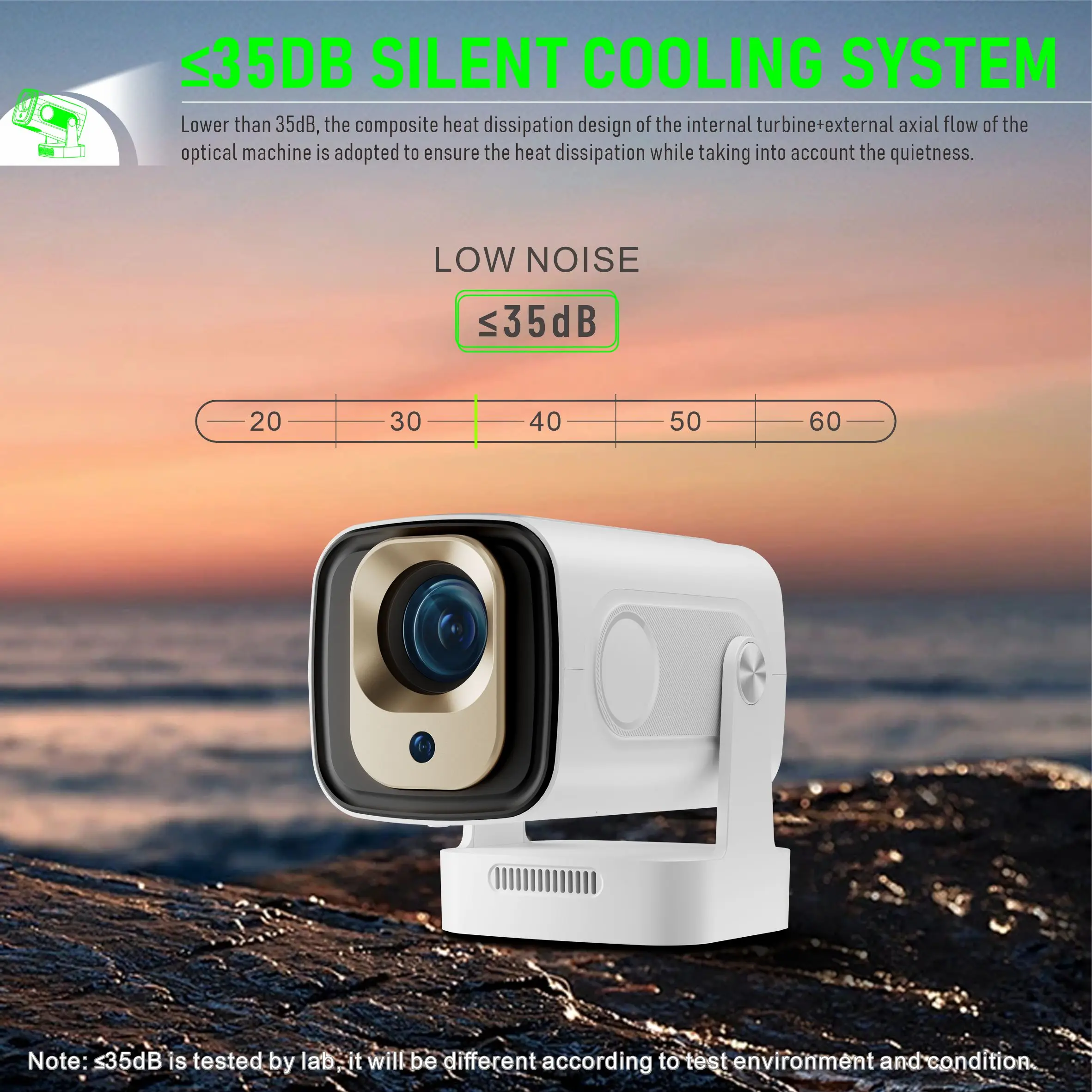 2025 HY260 PRO 1080P 1920x1080P Allwinner H713 Android 11 Projector 400ANSI Wifi6 BT5.4 سينما محمولة 180 ° جهاز عرض قابل للدوران #5