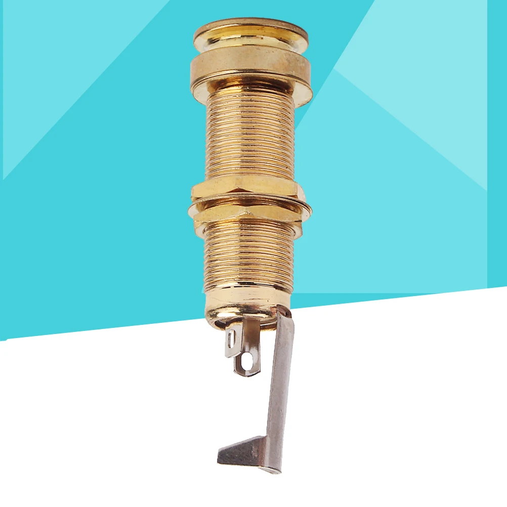 

Stereo Endpin Jack Replacement 6.35mm Cylinder Output Socket for Electric Acoustic Guitar Bass Parts Guitar Jack Socket No Screw