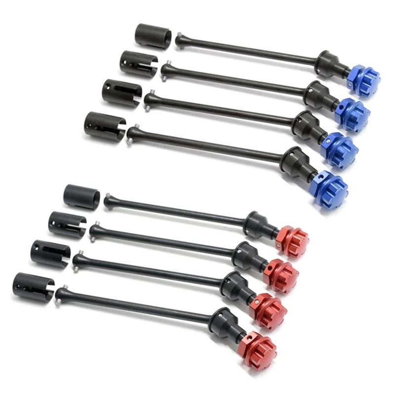 4Pcs 8996X Steel Extended Drive Shaft CVD With Splined Wheel Hex For 1/10 Traxxas MAXX Widemaxx RC Car Parts