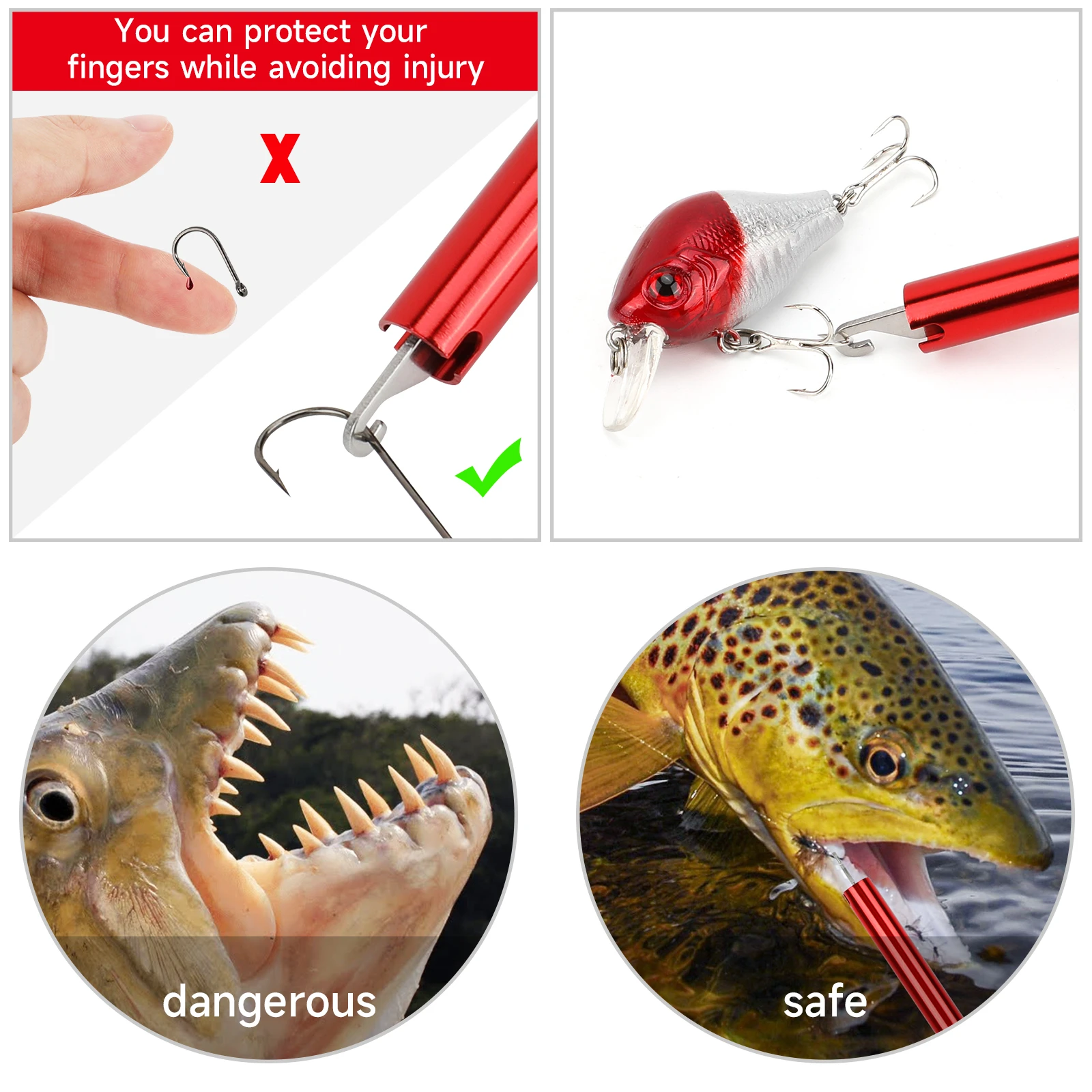 Alicates desanzuelar SANLIKE – Acero inoxidable para pesca - imagen 5
