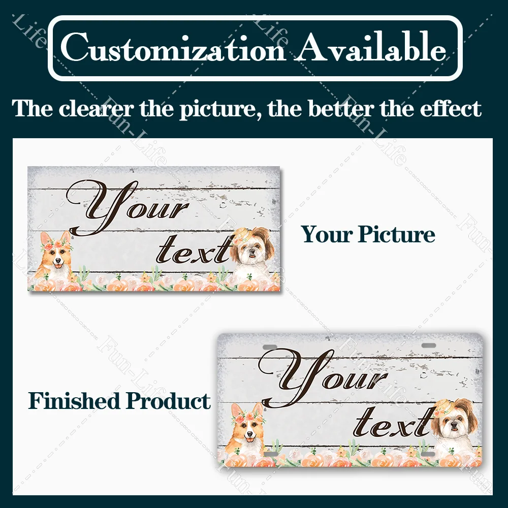 Your Text Custom Plate Plaque Home Poster Vintage Retro Metal Tin Signs for Bar Garage Wall Decor 15x30cm