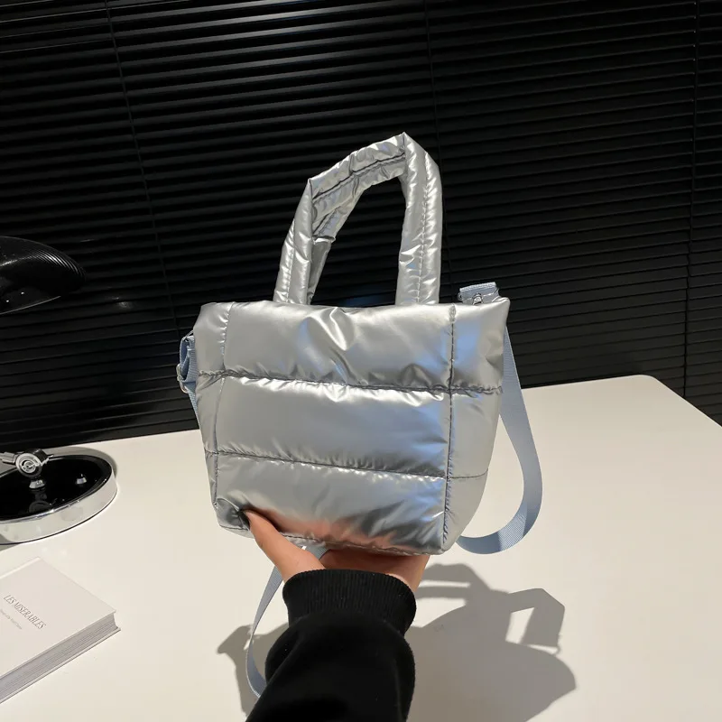 حقائب سترة قطنية لطيفة متعددة الاستخدامات حقائب كروس للنساء حقيبة كتف صغيرة مربعة الشكل محفظة وحقيبة يد حقيبة مصممة كيس #2