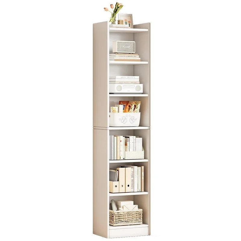 

JC Bookshelf Floor To Ceiling Home Multi Layer Bookshelf Living Room Easy Wall Storage Display Cabinet Narrow Seam Storage Books