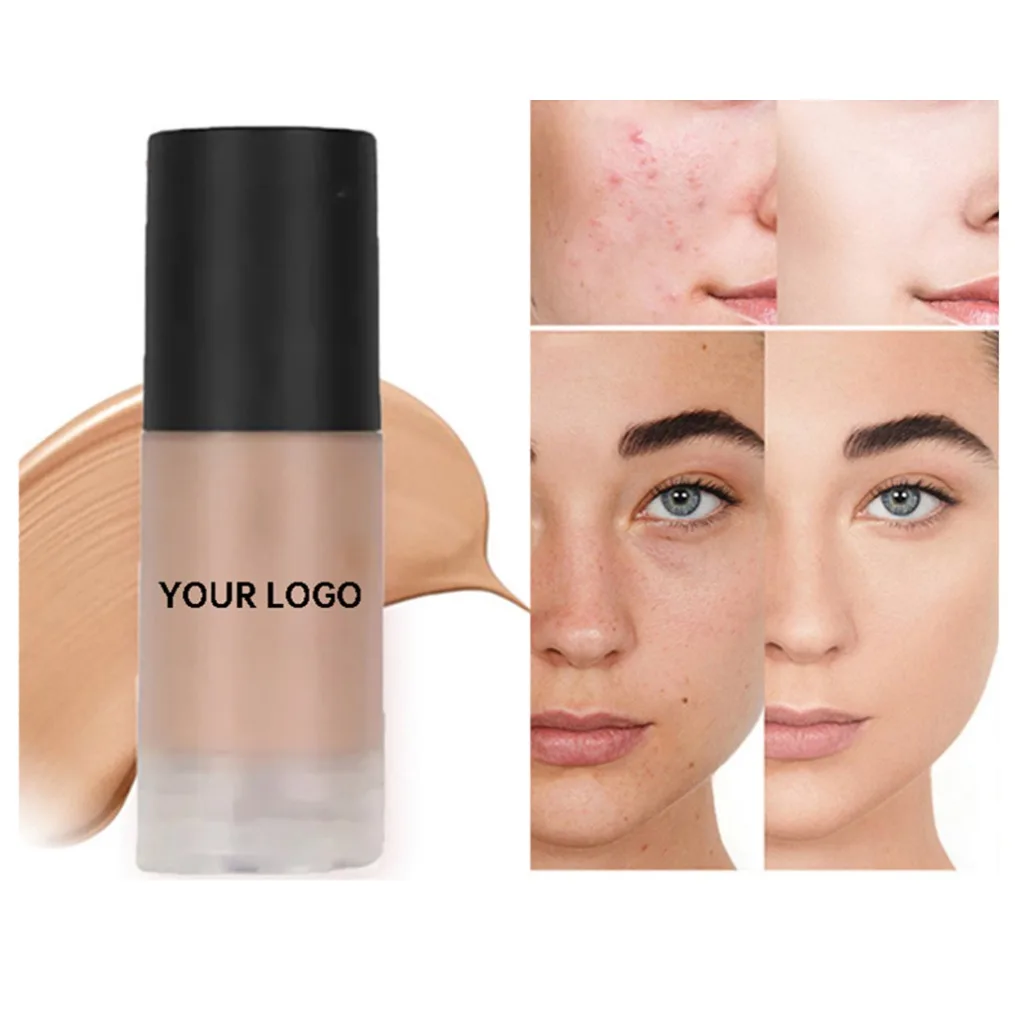 Correttore liquido vegano leggero e compatto con logo personalizzato: alta copertura per il trucco correttore per acne, occhiaie e imperfezioni