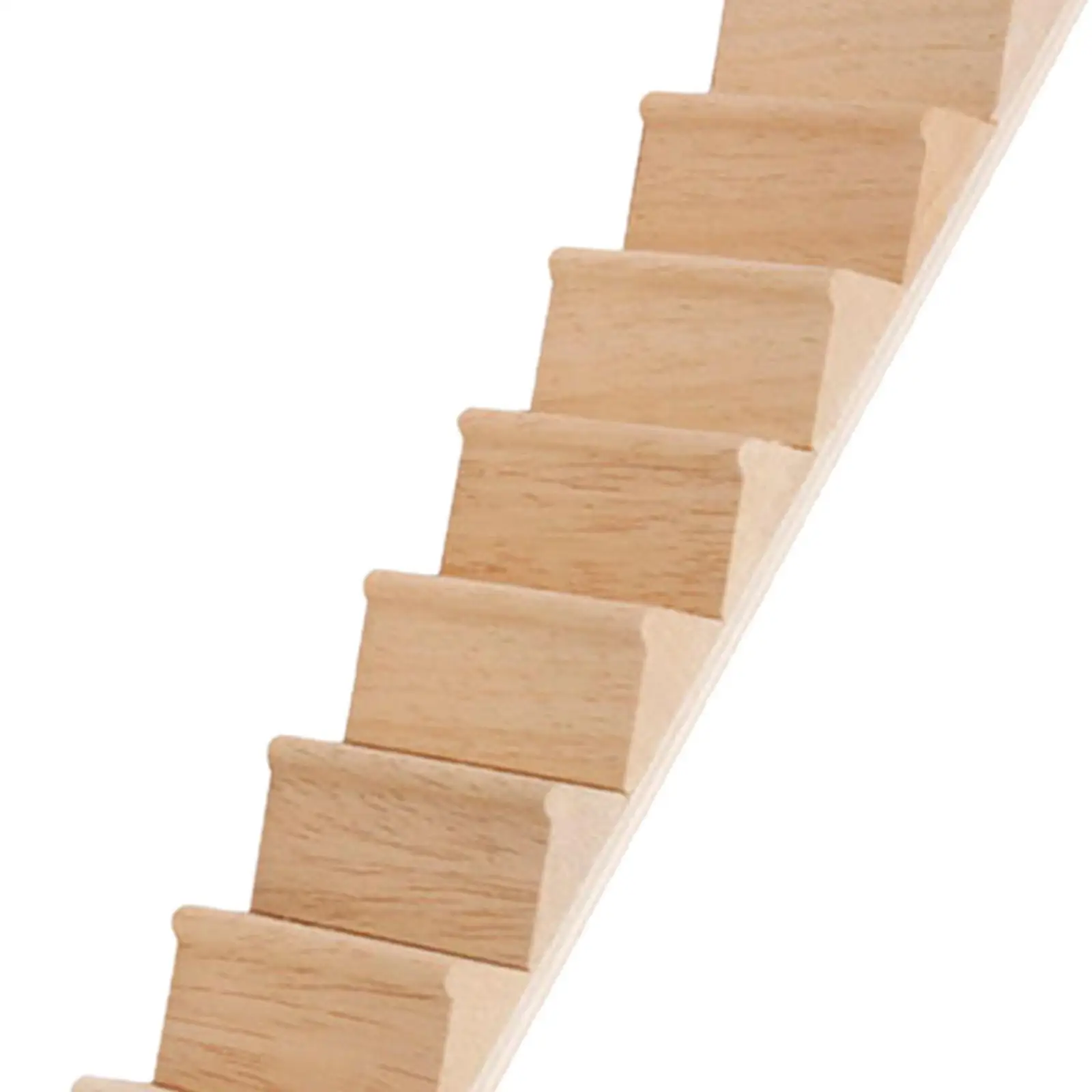 Escaleras en miniatura a escala 1:12, escalera de madera DIY en miniatura, decoración para casa de muñecas sin pintar, muebles para casa de muñecas