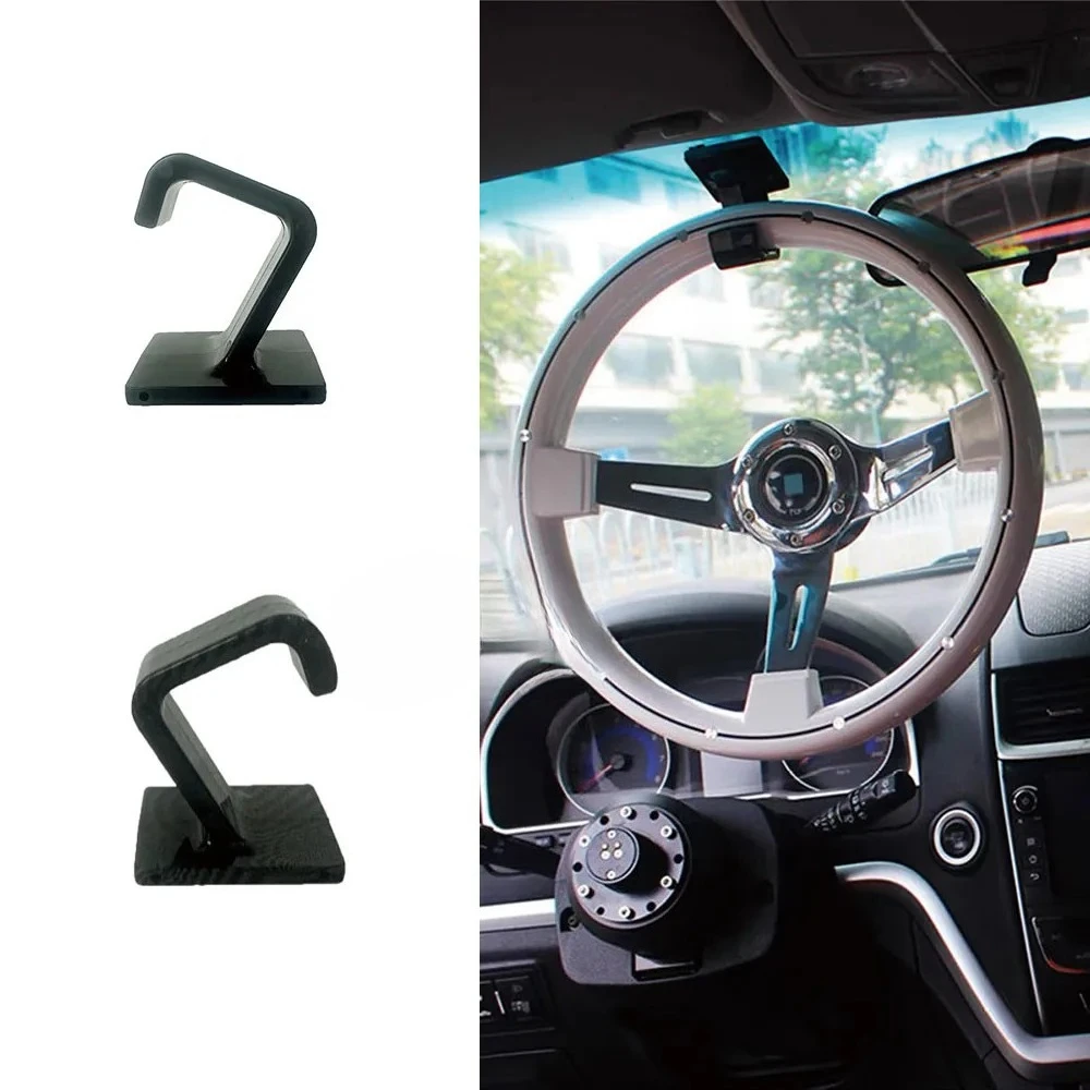 Gancho de volante modificado para carro JDM 45 ° /60 °   Gancho de volante com aparência de carbono preto Cabide de volante