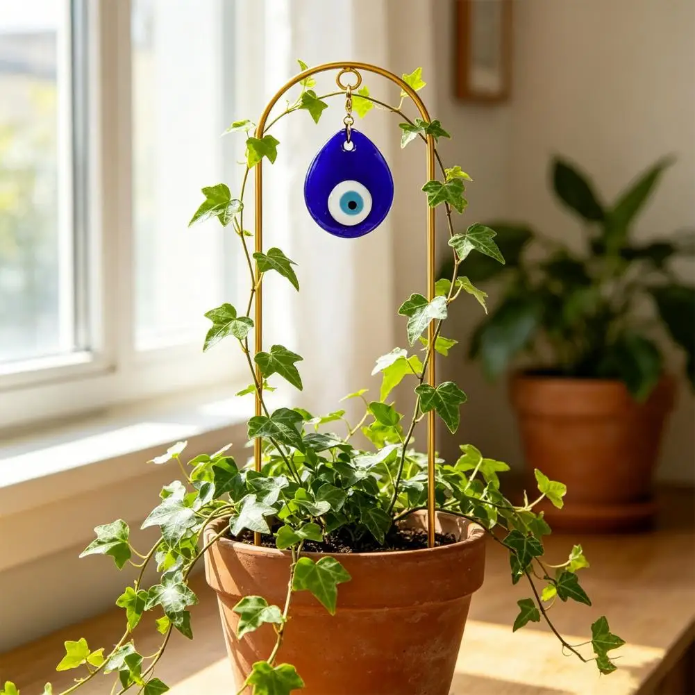 

Evil Eye Plant Trellis for Climbing Plants Rust Proof Metal Plant Vine Guide Trellis Climber Support for Potted Plants Indoor Ou