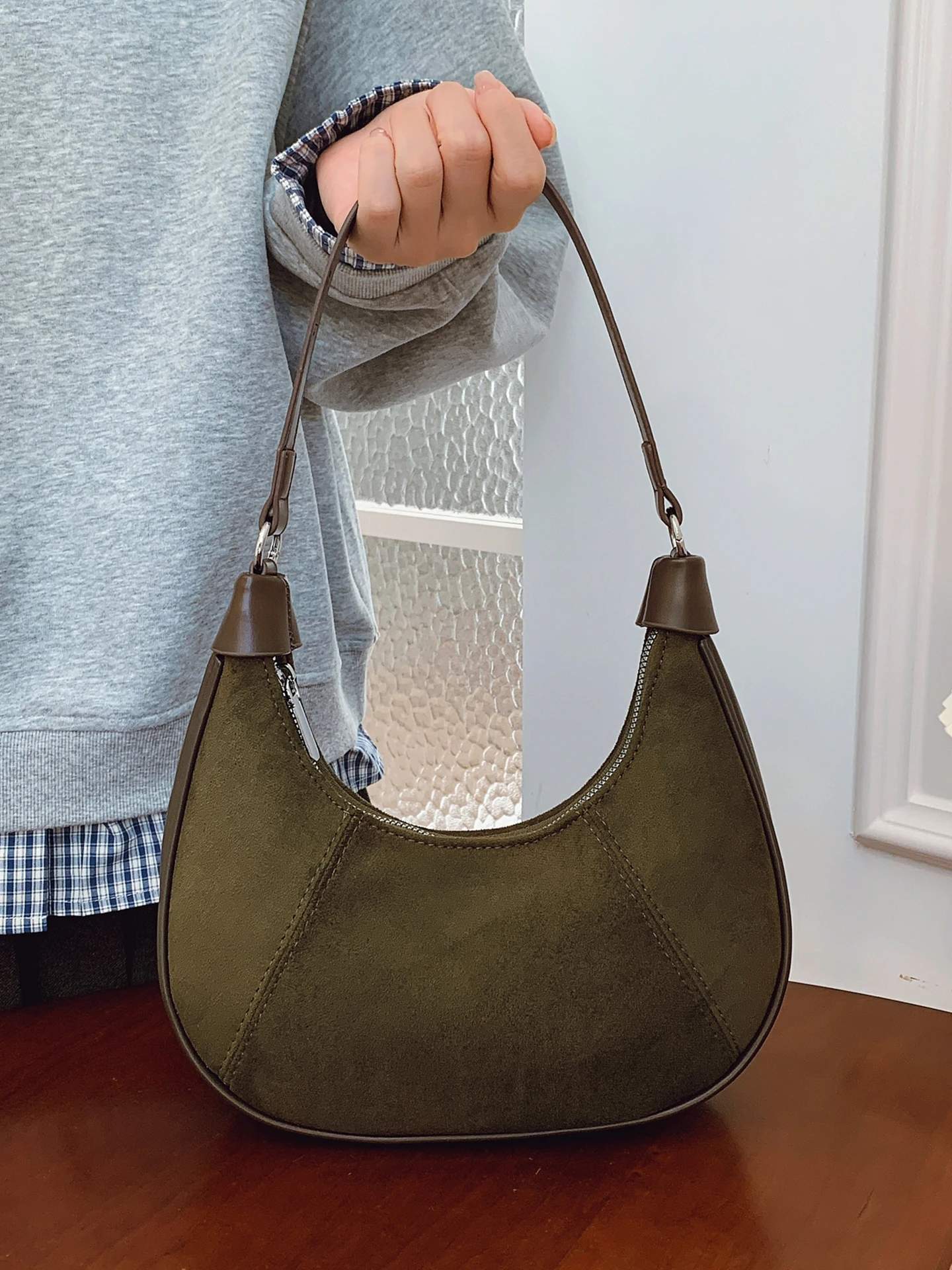 Fashion Suede Half … - image