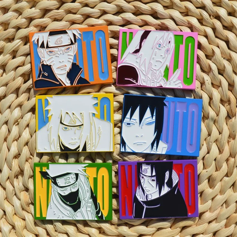Pins y Colgantes de Kakashi Uchiha Sasuke, Insignias Metálicas de Anime NARUTO, Broches de Manga para Bolsos, Mochilas, Ropa, Solapas, Regalo de Cosplay, Decoración